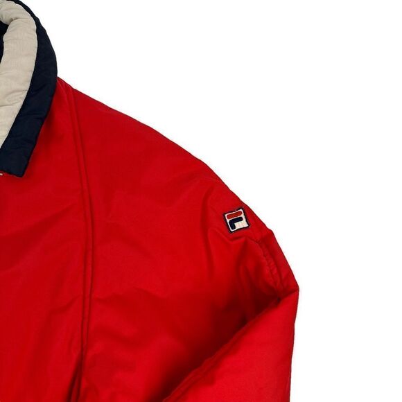 Vintage FILA Full Zip Bomber Jacket L/XL Reversible 90s - Picture 4 of 8